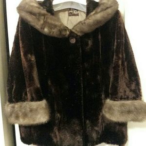 Real mink fur coat